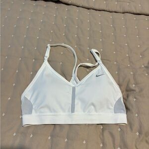 Nike Women's White and Gray Sports Bra